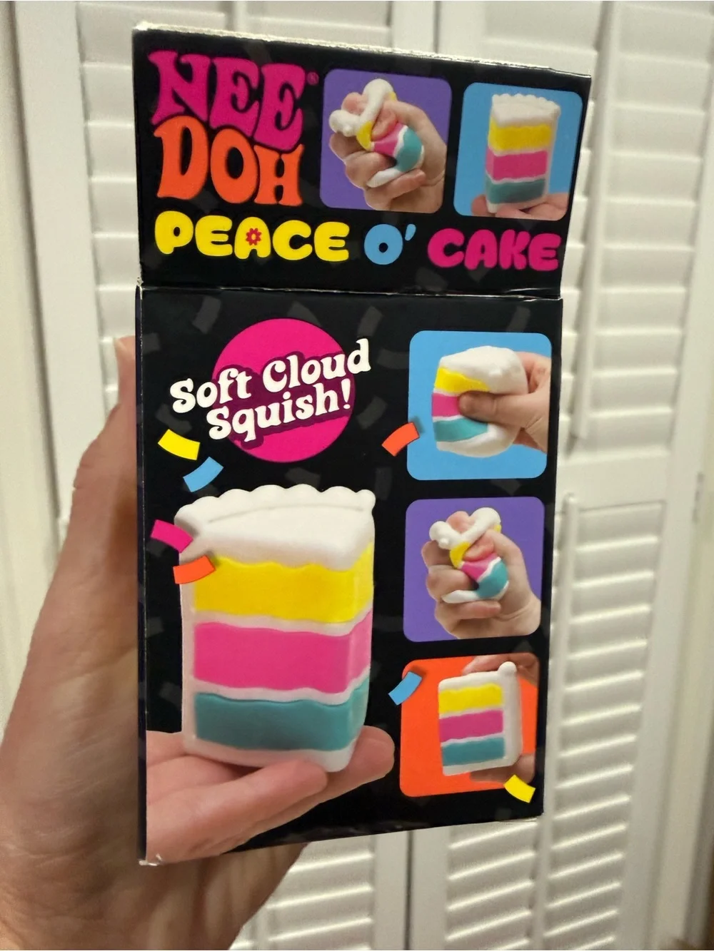 Needoh Peace O' Cake Colorful Layered Squeeze- White, Blue, Yellow, Pink - Picture 6 of 7